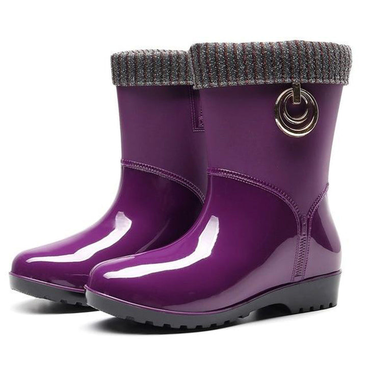 Frauen - Wasserdichte Stiefel - Robustes Material - Ideal für Regenwetter - Bequeme Fußbekleidung