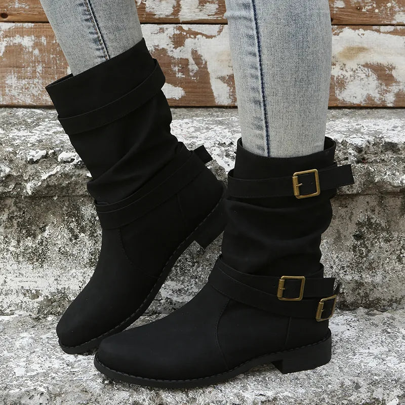 Damen - Stiefelette - Runde Zehe - Elegante Modestiefel für jeden Anlass