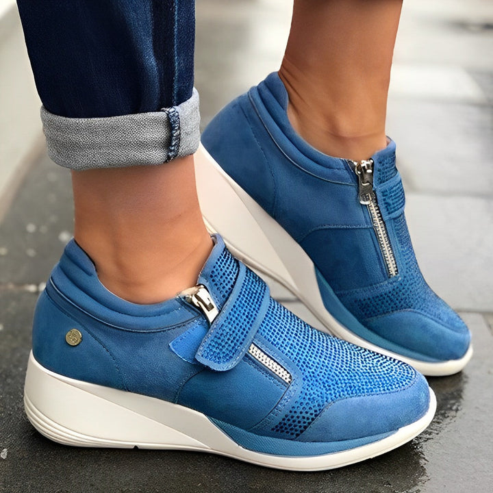 Damen Glitzer-Sneaker - Modische Sneaker mit Glitzereffekten - Bequeme und stylische Schuhe für jeden Anlass