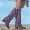 Damen - Cowboy Boots - Leder - Wild-West-Stiefel für Abenteuer und Stil