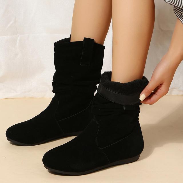 Damen - Plüsch-Stiefel - Flauschig und Warm - Bequeme Boots für Gemütliche Tage im Winter