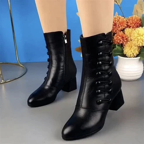 Damen - Stiefeletten - Stylische Lederstiefel - Bequeme und trendige Schuhe für jede Gelegenheit