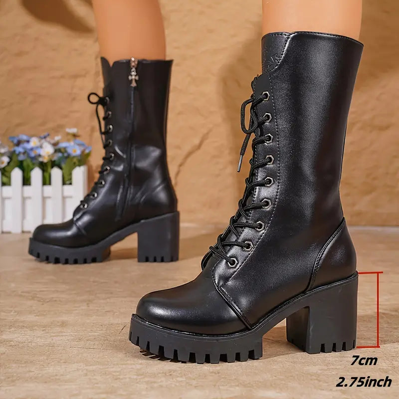 Damen - Stiefel - Veganes Leder mit Reißverschluss - Modische Nachhaltige Schuhe für Alltag und Freizeit