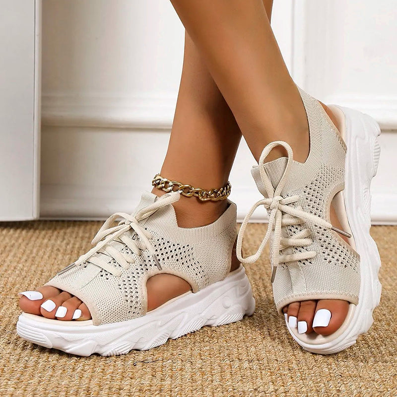 Damen - Plateausandalen - Atmungsaktiv & Komfortabel - Perfekte Sommerschuhe für den Sommer