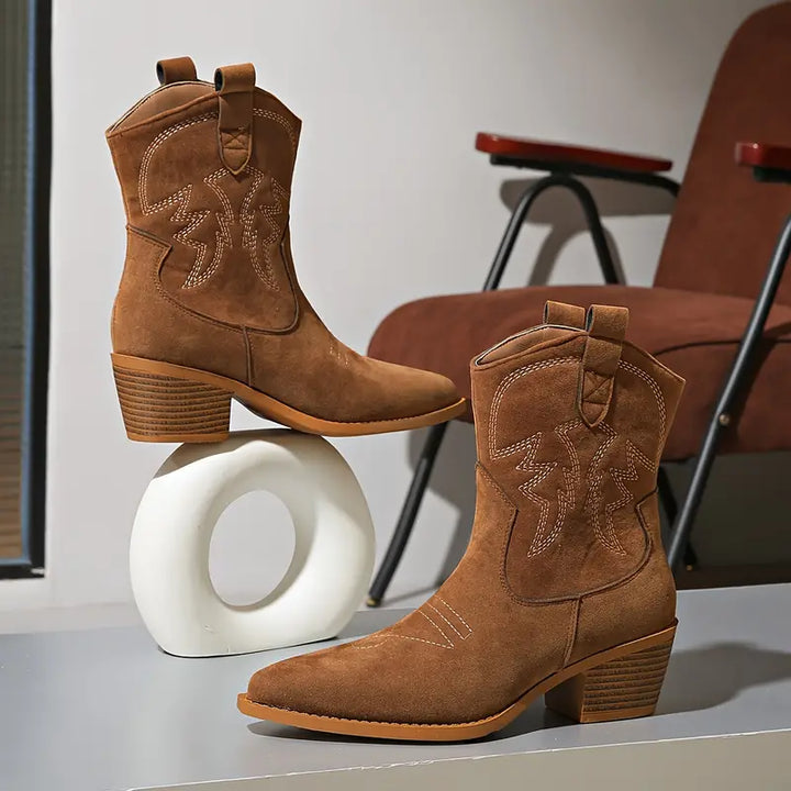 Damen - Westernstiefel - Bestickt - Stylische Cowgirl-Schuhe für Trendbewusste