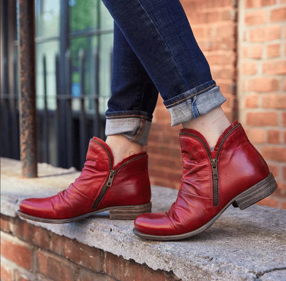 Damen - Enkellaars - Stylische Ankle Boots - Trendige Schuhe für den Alltag