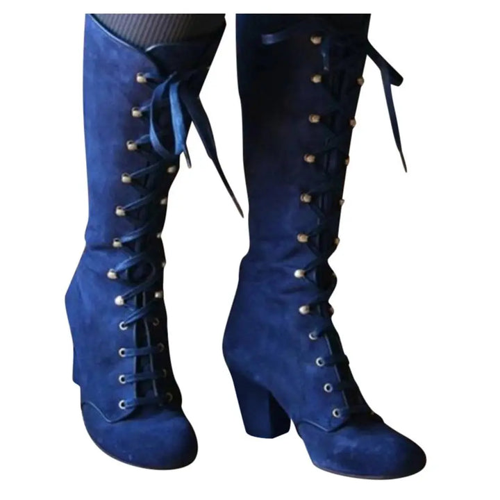 Damen - Spitz zulaufende kniehohe Stiefel - Elegantes Design - Modische Stiefel für jeden Anlass