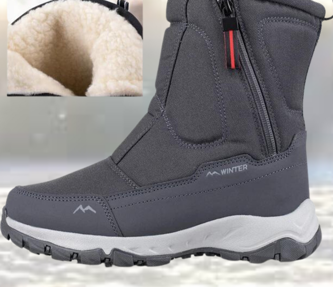 Herren - Modische Mesh Mid-Calf Schneestiefel - Bequem und Stylisch für den Winter - Perfekt für kalte Tage