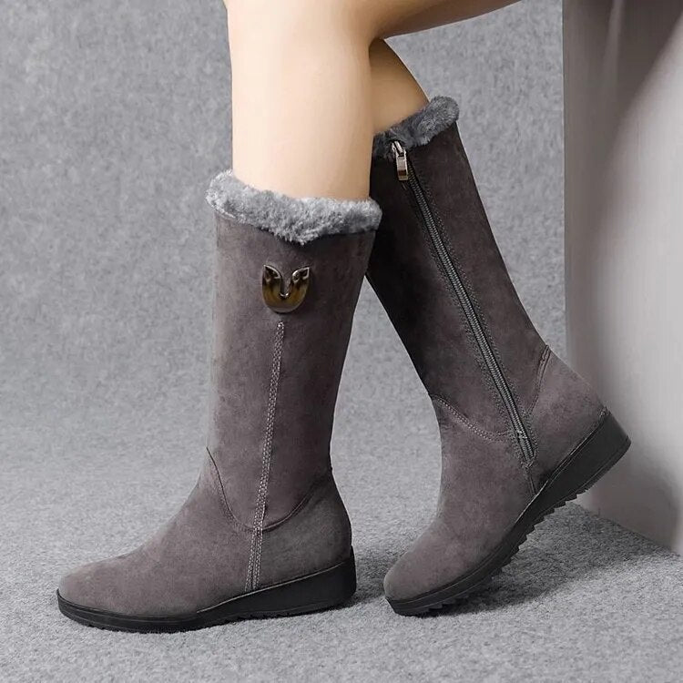 Damen - Stiefel - Warme Winterstiefel - Bequeme, stylische Schuhe für kalte Tage - Perfekt für jeden Anlass