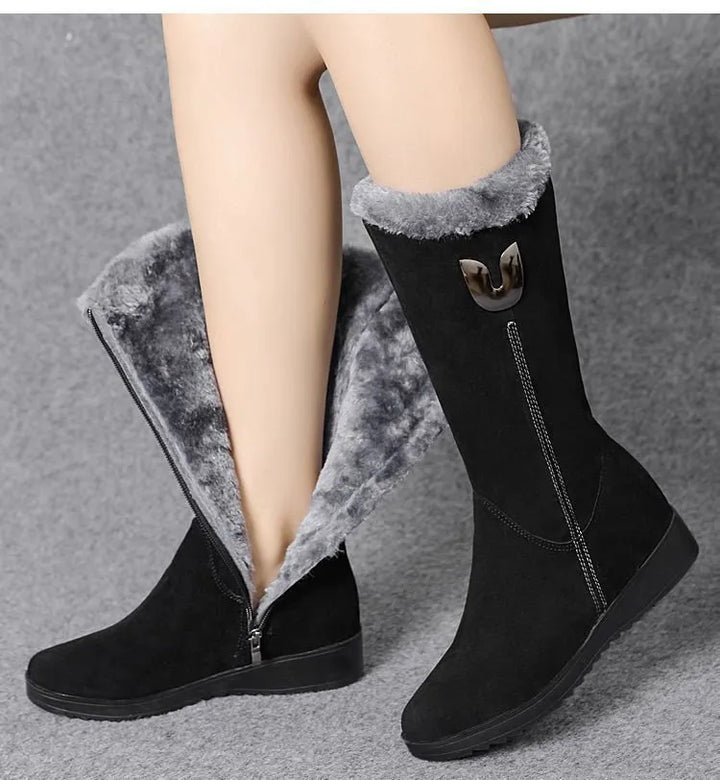 Damen - Stiefel - Warme Winterstiefel - Bequeme, stylische Schuhe für kalte Tage - Perfekt für jeden Anlass