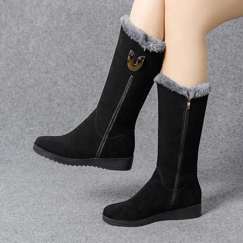 Damen - Stiefel - Warme Winterstiefel - Bequeme, stylische Schuhe für kalte Tage - Perfekt für jeden Anlass