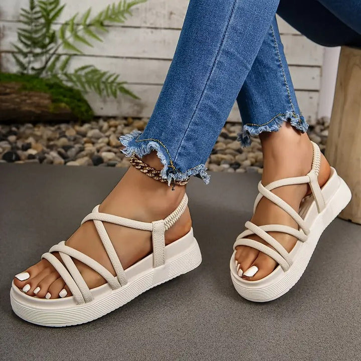 Damen - Plateau Sandalen - Hochwertige, langlebige Materialien - Stylisch für den Sommer