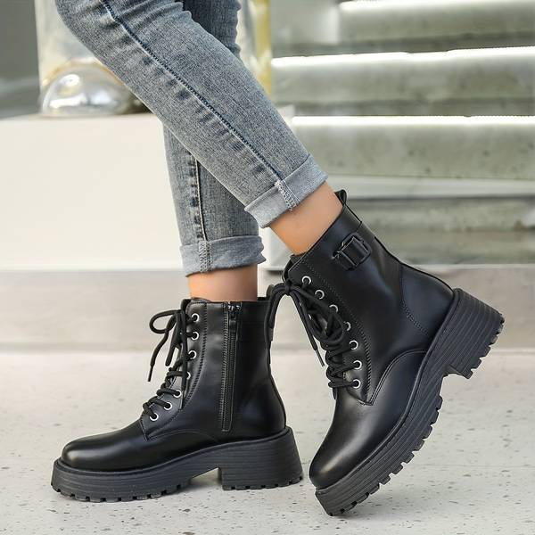 Damen - Elegante Herbststiefeletten - Leder - Stylische Stiefel für jeden Anlass