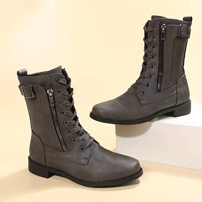 Damen - Stiefelette - Elegante Schuhe mit Reißverschluss - Spitz zulaufend für jeden Anlass