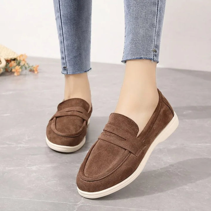 Damen - Bequeme Loafer - Wildleder - Elegante und stilvolle Schuhe für den Alltag