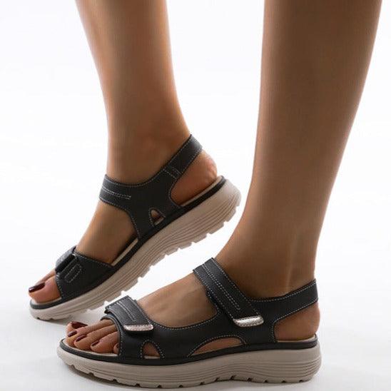 Damen - Lässige Sandalen mit Schnallenriemen - Bequem und stylisch - Perfekte Sommerbegleiter