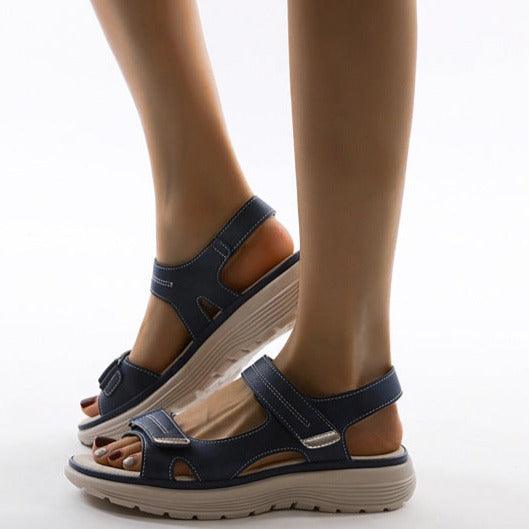 Damen - Lässige Sandalen mit Schnallenriemen - Bequem und stylisch - Perfekte Sommerbegleiter