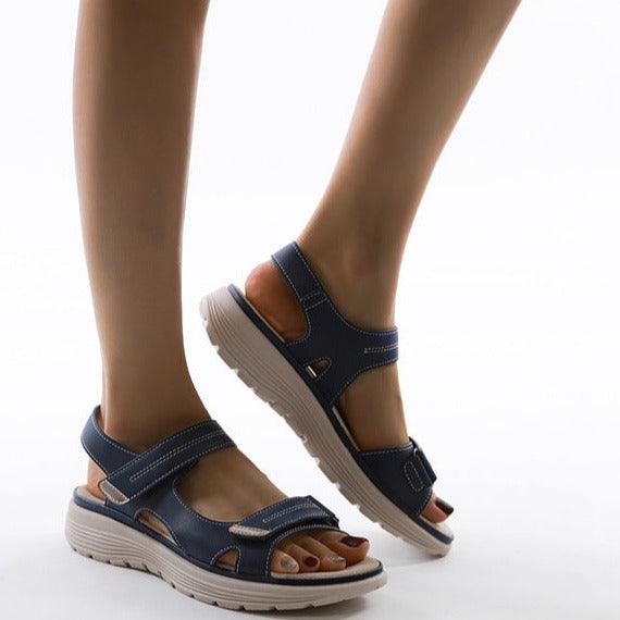 Damen - Lässige Sandalen mit Schnallenriemen - Bequem und stylisch - Perfekte Sommerbegleiter