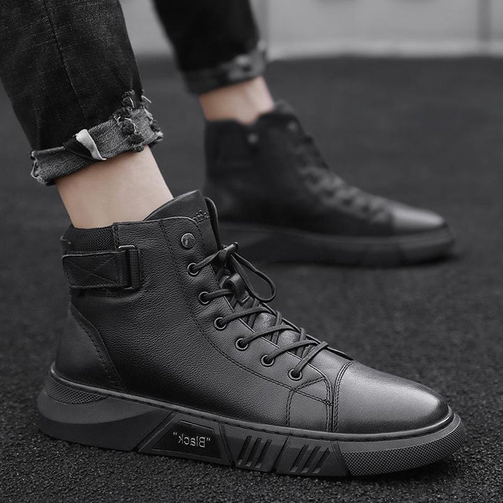 Herren - Robuste schwarze Schuhe - Hochwertiges Material - Stilvolle schuhe für jeden Anlass