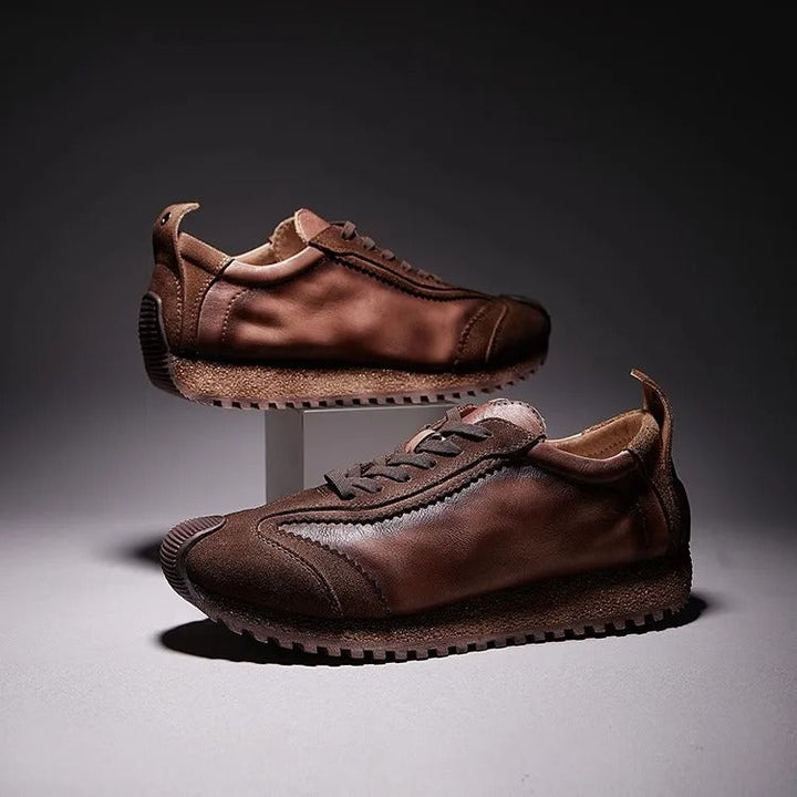 Herren - Elegante Turnschuhe - Raffinierte Schuhe aus echtem Leder - Stilvolle Freizeitmode