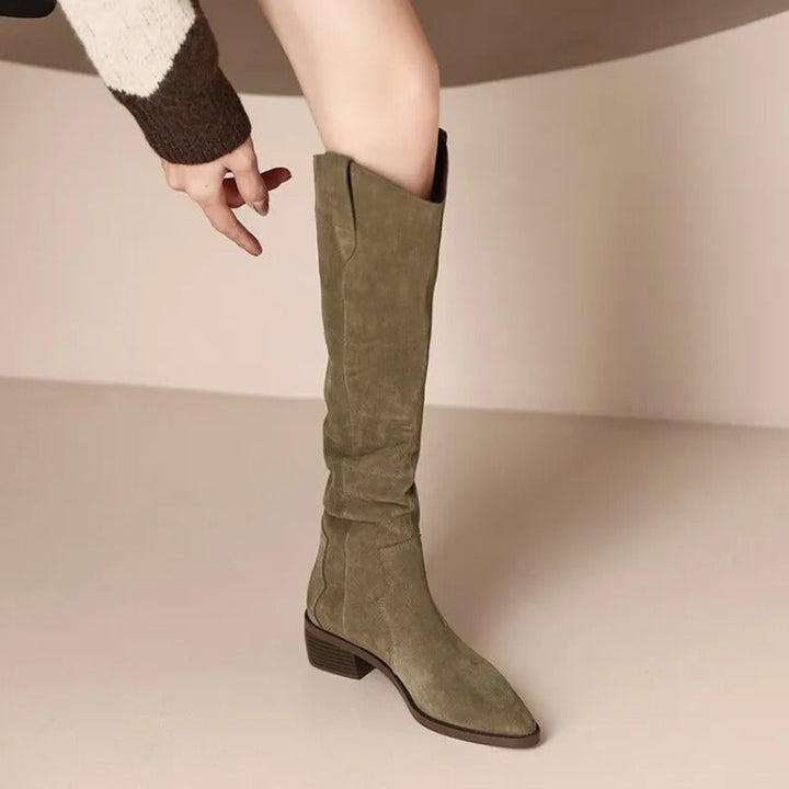 Damen - Knöchelhohe Stiefel - Stilvoller Lederlook - Modische Schuhe für jeden Anlass