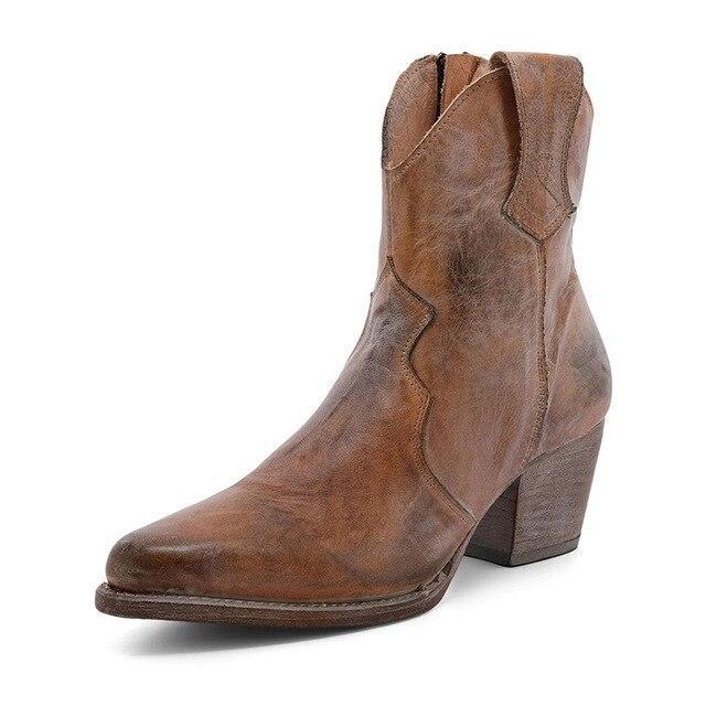 Damen - Cowboystiefel - Echtes Leder - Stilvolle und Bequeme Stiefel für den Alltag