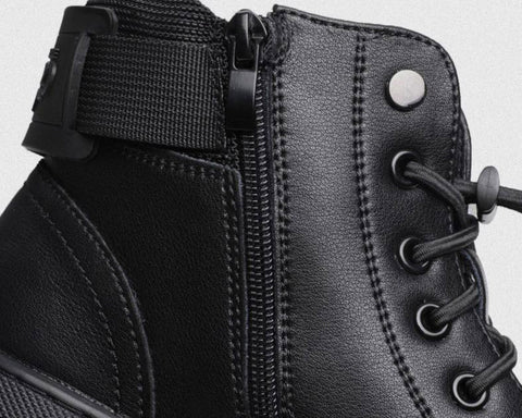 Frauen - Stiefel - Schwarzes Leder - Modische Boots für Jeden Anlass