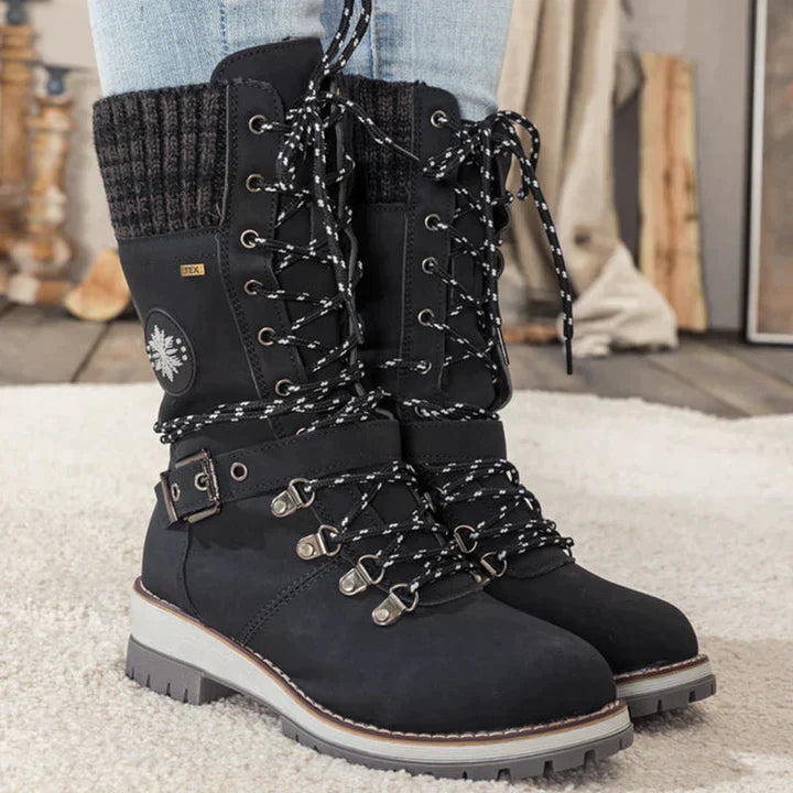 Damen - Schneestiefel - Warm gefüttert, Wasserdicht, Rutschfest - Winterstiefel für kalte Tage