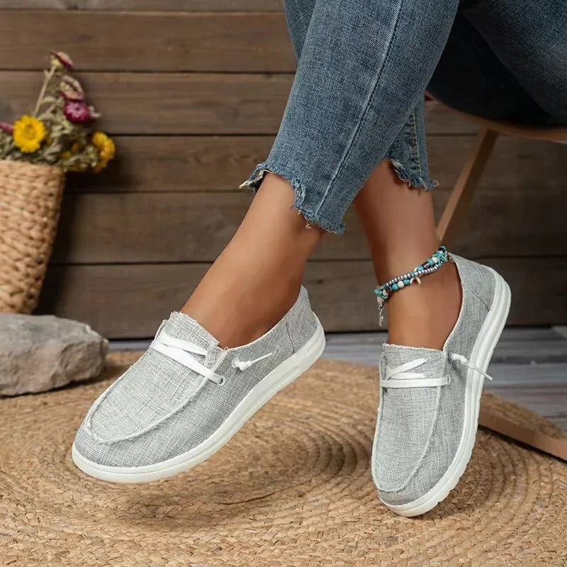 Damen - Canvas Schoenen - Stijlvol en Comfortabel - Casual Footwear voor Elke Gelegenheid