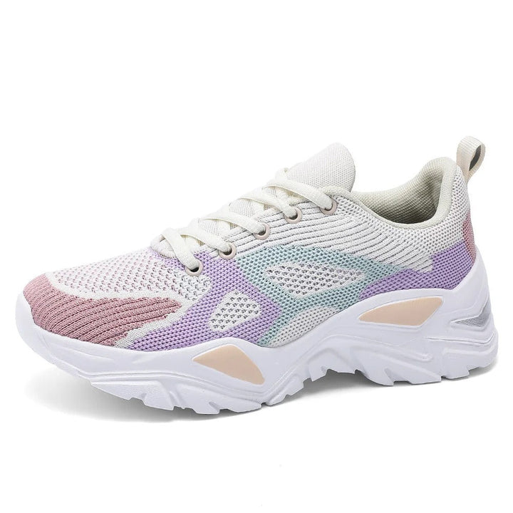 Damen - Plateau-Sneakers - Atmungsaktives Mesh - Bequeme und stylische Schuhe für Alltag und Freizeit