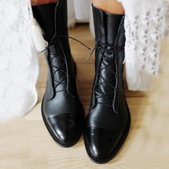 Damen - Stiefel - Vintage Design mit Absatz - Elegante Boots für jeden Anlass