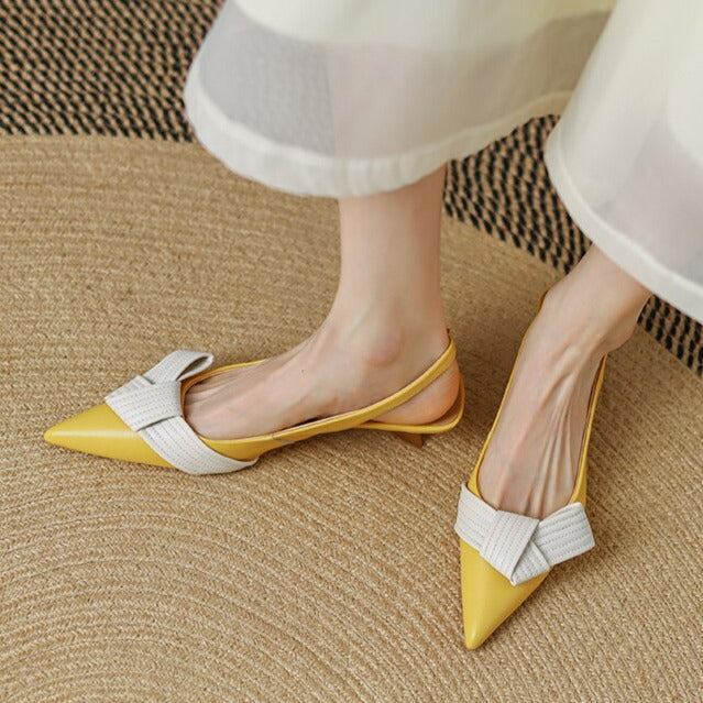 Slingback-Pumps mit spitzer Kappe