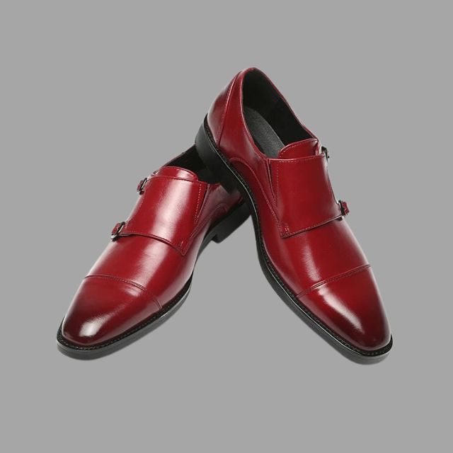 Elegante Lederschuhe mit Mönchsriemen