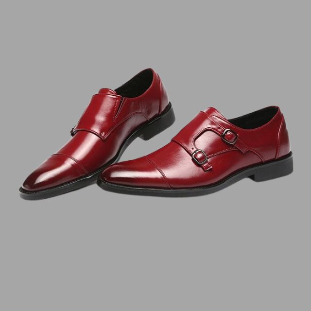 Elegante Lederschuhe mit Mönchsriemen