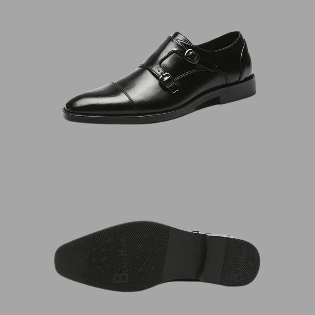 Elegante Lederschuhe mit Mönchsriemen